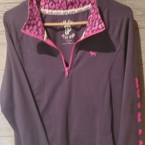 Slim fit , quarter zip, size L, PINK sweatshirt